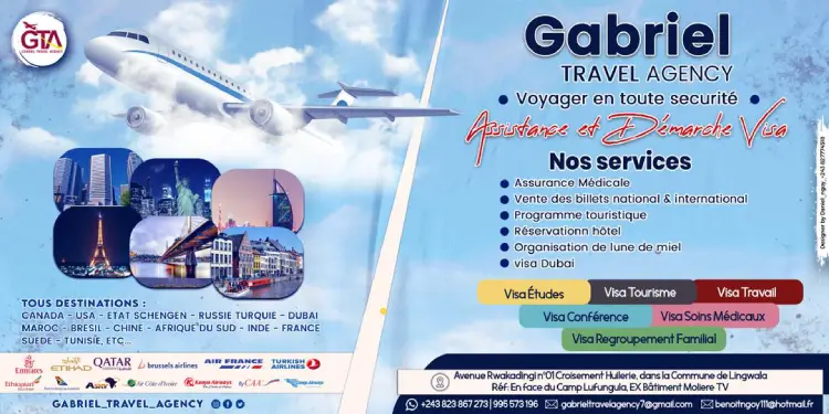 Découvrez Gabriel Travel Agency : Votre Porte d’Accès Mondiale depuis Kinshasa